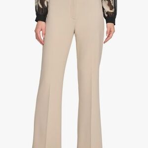 DKNY Beige Trousers Womens 10 Wide Leg Slacks Work Pants